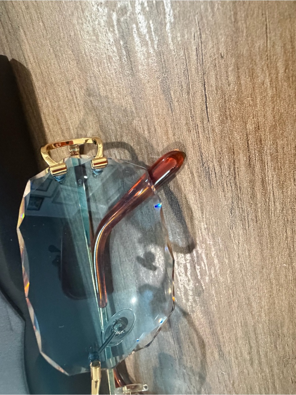 Cartier Rimless Blue Gradient Sunglasses - Picture 3 of 6